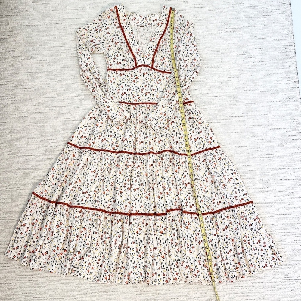 FREE PEOPLE Take A Little Time Women’s 4 Cream Maxi Dress Cottagecore Renfaire - Picture 7 of 13